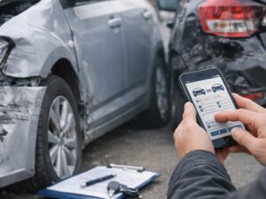 Illustration éditoriale sur e-constat auto